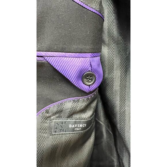 DAVINCI Designed in Italy Soft Check Tri-Blend Tweed Sport Jacket Size 46R - Picture 8 of 14